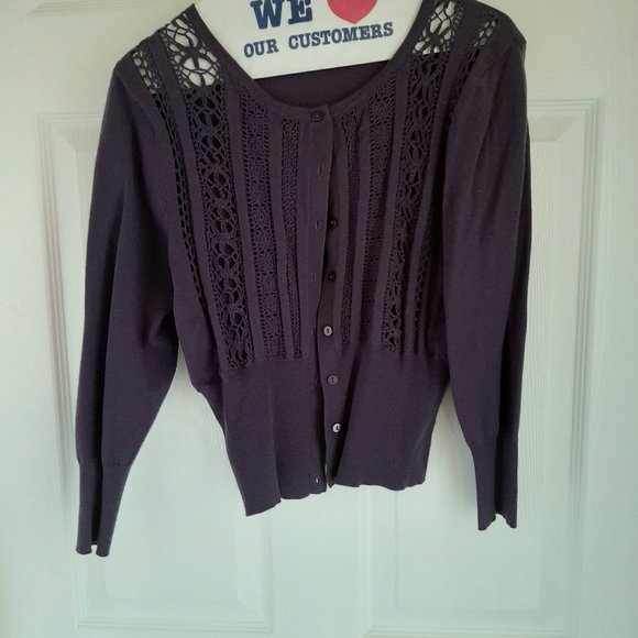 GNW Sweaters - Violet Sweater with Detailed Front